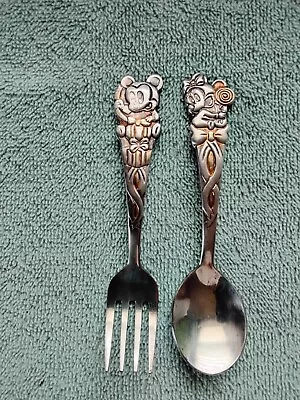 Vintage Toddler Flatware Mickey Minnie Mouse Disney Korea • $10