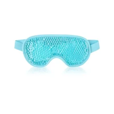 Cooling Gel Bead Eye Mask Migraine Headache Puffy Swollen Dry Eyes Cold Blue • £6.59