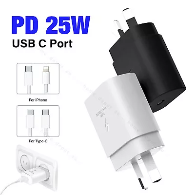 25W SUPER FAST Type C PD Wall Charger For Samsung Galaxy S21 NOTE 20 ULTRA • $7.95