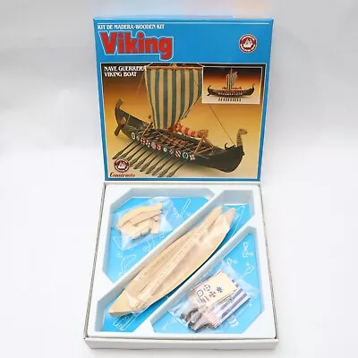 NOS Constructo Modelismo Naval Viking Wood Model Ship - Brand New - USA • $49.99