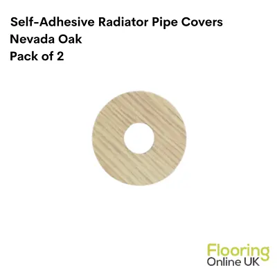 Laminate Radiator Pipe Rose Covers Self-Adhesive Pack Of 2 Nevada Oak Shade • £10.99