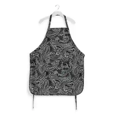 NWT Vera Bradley Apron Stellar Paisley Printed Kitchen Cover Up Black White • $18.99