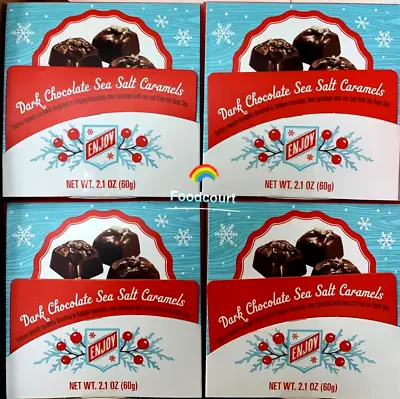 $17.99 • Buy 4 Packs Trader Joe's Dark Chocolate Sea Salt Caramels 4 Ct 2.04 Oz Each Pack