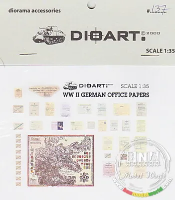 DioArt 1/35 WWII German Office Papers (Official Documents Passes) X1 Sheet • $5.51