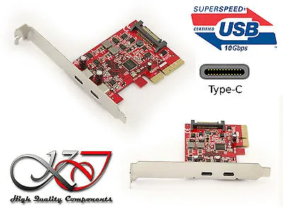£42.02 • Buy Pro Range - 4x - 2x USB 3.1 10GBps Type C PCIe 3.0 Card - High Low Profile