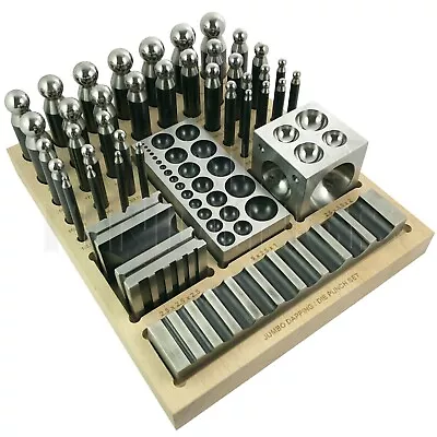 £99.99 • Buy 40pc Jumbo Doming Block Swage Punch Set Made Of Steel Dapping Die Jewellers Tool
