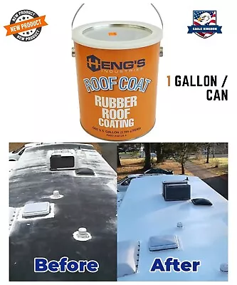 Rubber Roof Coating RV Trailer Waterproof Sealant UV Protection White Reflective • $141.44