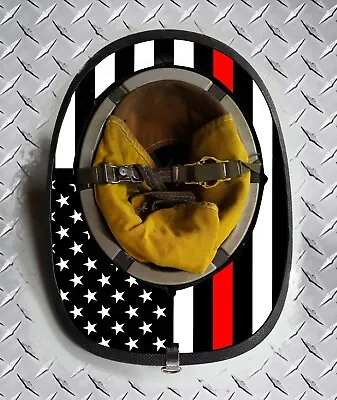 Bold USA Bravest Lives Matter American Flag Fire Helmet Wrap Brim Trim • $39.99