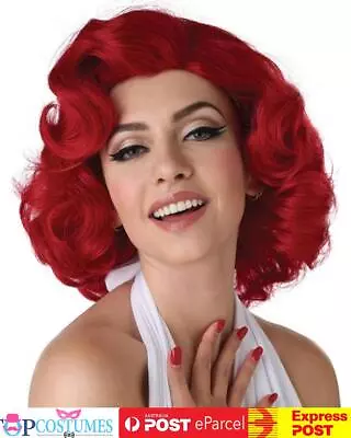 Red Hollywood Glamour Celebrity Marilyn Monroe Bombshell 1950s Costume Wig • $40