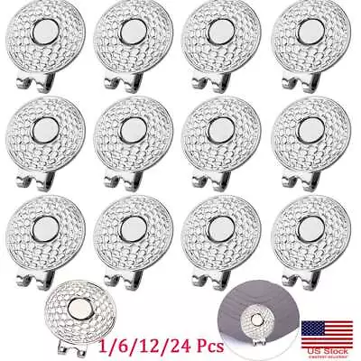 12/24 Magnetic Golf Ball Hat Clip For Golf-Bit Standard Marker W/Rhinestone Hole • $8.45