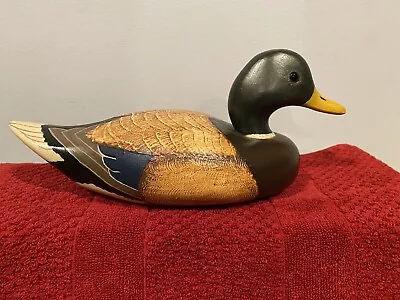 Wildfowler Decoys Wood Mallard Drake Babylon NY Wooden 8  Figure • $12