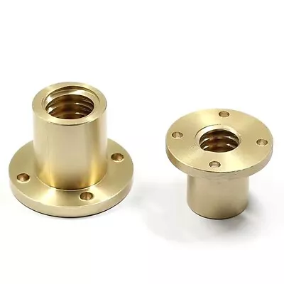 Brass T10 - T40 Round Flange Trapezoidal Nut For ACME Threaded Rod Lead Screw • £47.70