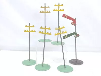 6 Prewar Metal Accessories 5 Telephone Poles 1 Semaphore Signal O Gauge • $29.99