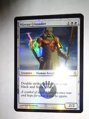 Mtg Magic The Gathering Card Mirran Crusader Foil Buy A Box Promo Mirrodin Besie • $10