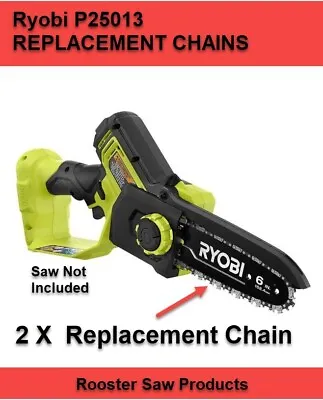 Chain Saw Chain For Ryobi P25013 2 Pack 2X Chains  318906002  1/4 .043 38 DL • $24.99