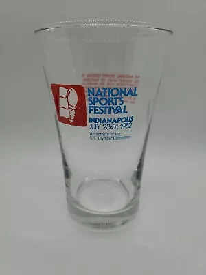 Vintage 1982 STEAK N SHAKE COCA-COLA GLASS INDIANAPOLIS NATIONAL SPORTS FESTIVAL • $12.99