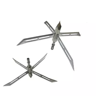 12Pcs 200Grain 4''/102mm Cut Archery Hunting Arrowheads 4 Blade Broadheads • $53.72