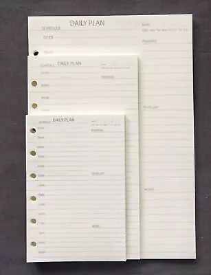 A5 A6 A7 Undated Daily Plan Refills For Six-ring Organiser/Notebook/Filofax • £5.78