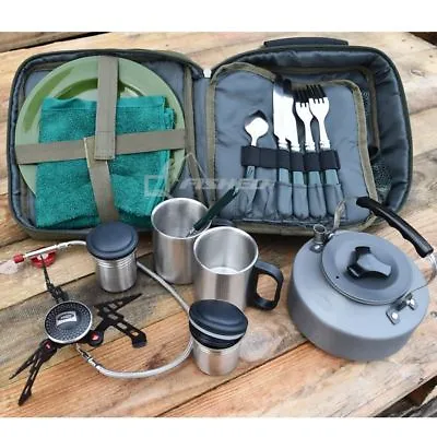 Deluxe NGT Cutlery Fishing Set & Bag Kettle Gas Stove Carp Tackle Camping • £69.95