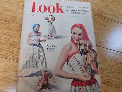 Look Magazine 11 May 1948  News Fiction Stories - Women's West Coast Fashions • $17.75