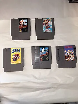 Nes Nintendo Games Mario Lot 5 Mario Games Tested And Working • $69.98