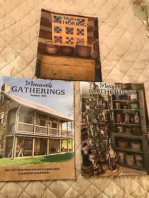 MERCANTILE GATHERINGS MAGAZINES 2015   - Lot Of 3  -  Spring Summer  Winter • $29.95