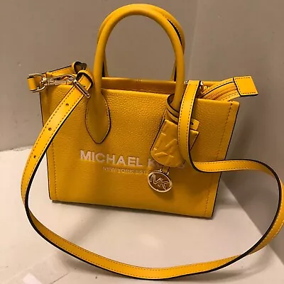 Michael Kors Small Crossbody Handbag Purse Shopper Shoulder Bag- Jasmine Yellow • $113