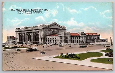 New Union Station Train Depot RR Terminal Kansas MO C1907 Postcard N16 • $12.50