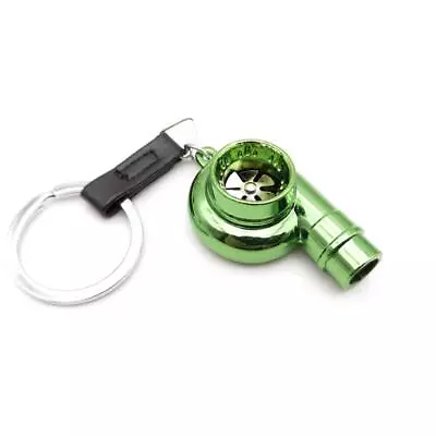 Green Turbo KeyChain Car Turbocharger Spinning Turbo Key Holder Ring Keyfob • $10.99
