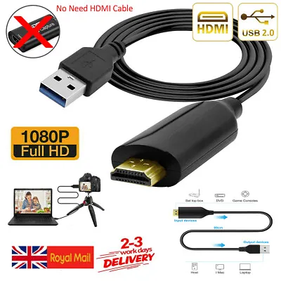 £8.99 • Buy HDMI To USB 2.0 Video Capture Cable 1080P HD Recorder Game/Video Live Streaming