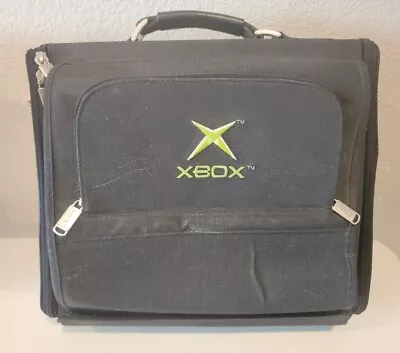 Original Microsoft XBOX Console Black Hard Carrying Case Naki Travel Bag • $39.95