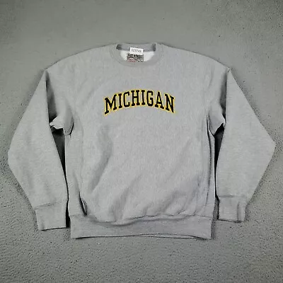 Steve & Barrys Michigan Wolverines Sweater Mens Small Gray Pullover Sweatshirt • $27.96