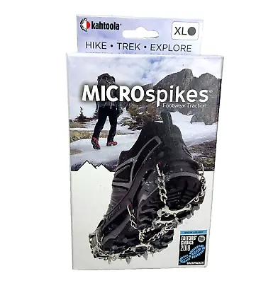 Kahtoola MICROspikes Traction On Snow Ice Hiking - BLACK Size XL • $58.97