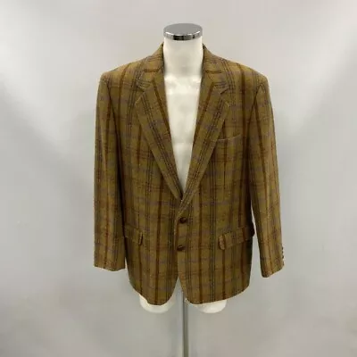 Avoca Man Tweed Blazer Size 46R 2XL Brown Wool Mens RMF02-LW • $9.95