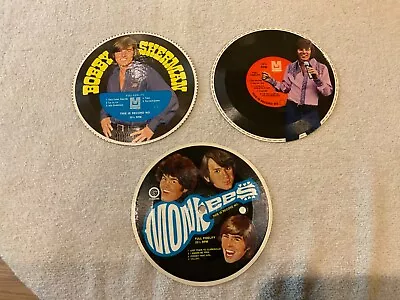 Vintage 1970s Lot Of 3 Monkees & Bobby Sherman Cereal Box 33 1/3 RPM Records  • $18.95