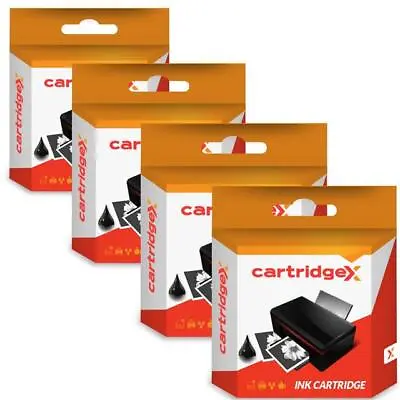 £8.47 • Buy 4 Black Compatible Ink Cartridges For Epson Stylus DX7400 DX7450 DX8400