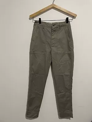 Bassike Womens Grey Utility Cotton Pants Size 0 XS 6 Fabric Made In Japan • $34.97