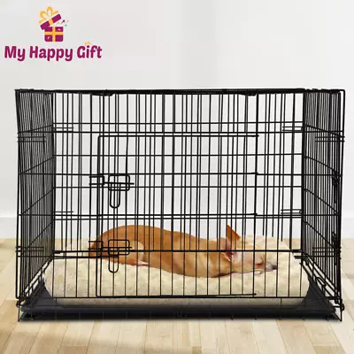 I.Pet Dog Cage Crate Large Puppy Foldable Metal Kennel Portable Pet Cage XXL 48  • $106.01