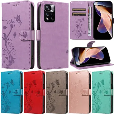 Flowers Wallet Leather Flip Cover Case For Xiaomi Redmi 10A A1 Note 12 11S 10 9S • $12.14