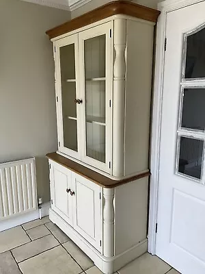 LAURA ASHLEY  Cream Display Cabinet With Glass Doors • £500