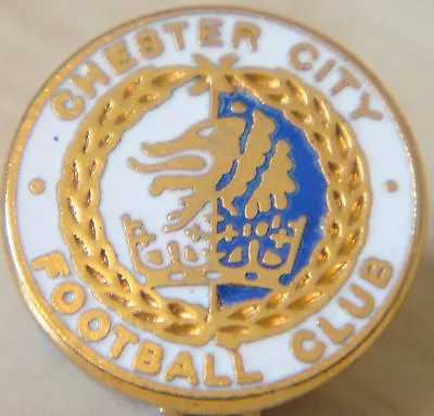 £8 • Buy CHESTER CITY FC Vintage Club Crest Type Badge Brooch Pin In Gilt 17mm Dia