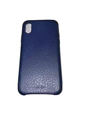 $30 • Buy Vaja IPhone X Bridge Leather Crown Blue Slim Case