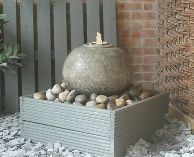 £393.07 • Buy Stone Cassius Ball Fountain Garden Water Feature Ornament