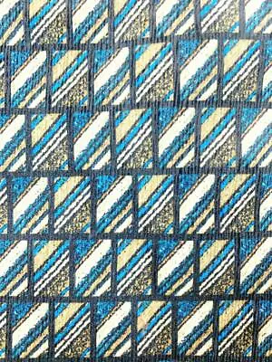 Missioni Cravatte Italy Blue Goldenrod Geometric Silk Necktie Tie Map2021b #r11 • $10.99