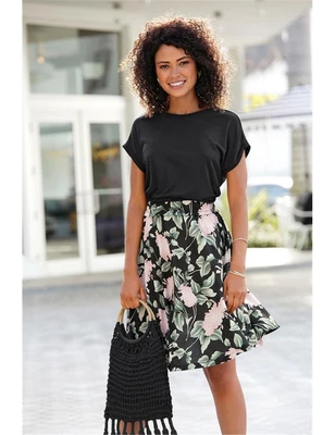 $27.81 • Buy Urban Floral And Solid Jersey Dress Womens Size 10 Clothing  Dresses T-Shirt