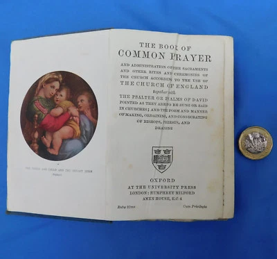 £9 • Buy Vintage 1930s Prayer Book Hymns Ancient And Modern Religious Illustrated 1933