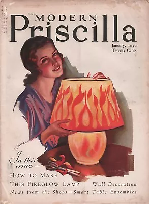 Modern Priscilla Magazine 1930 January Woman's Issues/Household/Crafts Free Ship • $24.99