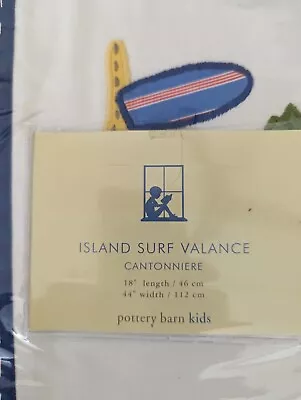 4 Valances Pottery Barn Kids Cantonniere ISLAND SURF Valances 2 Nip 2 Used • $19.99