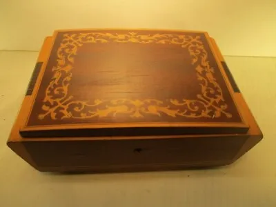 Vintage Jewerly Box Switzerland Musical-wood Inlay -free Ship Lower 48 States • $24.99