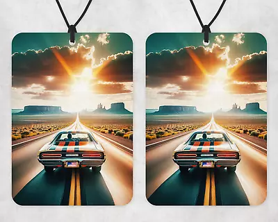 Muscle Car Desert Road Car/Home Air Freshener Comes With 1 Scent & Gift • $10.95